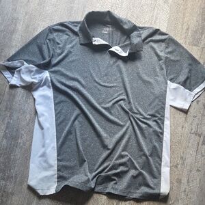 Nike Men's GOLF TOUR PERFORMANCE SHIRTCharcoal and White Polo Shirt